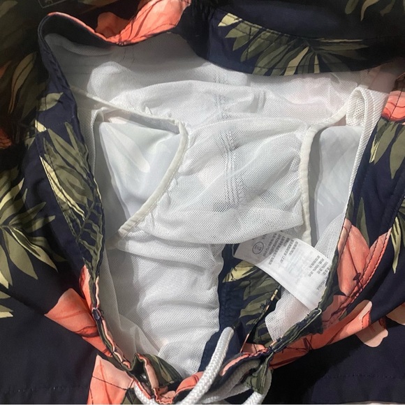 Abercrombie & Fitch Floral Board Shorts Swim Trunks Blue Pink - Picture 2 of 6